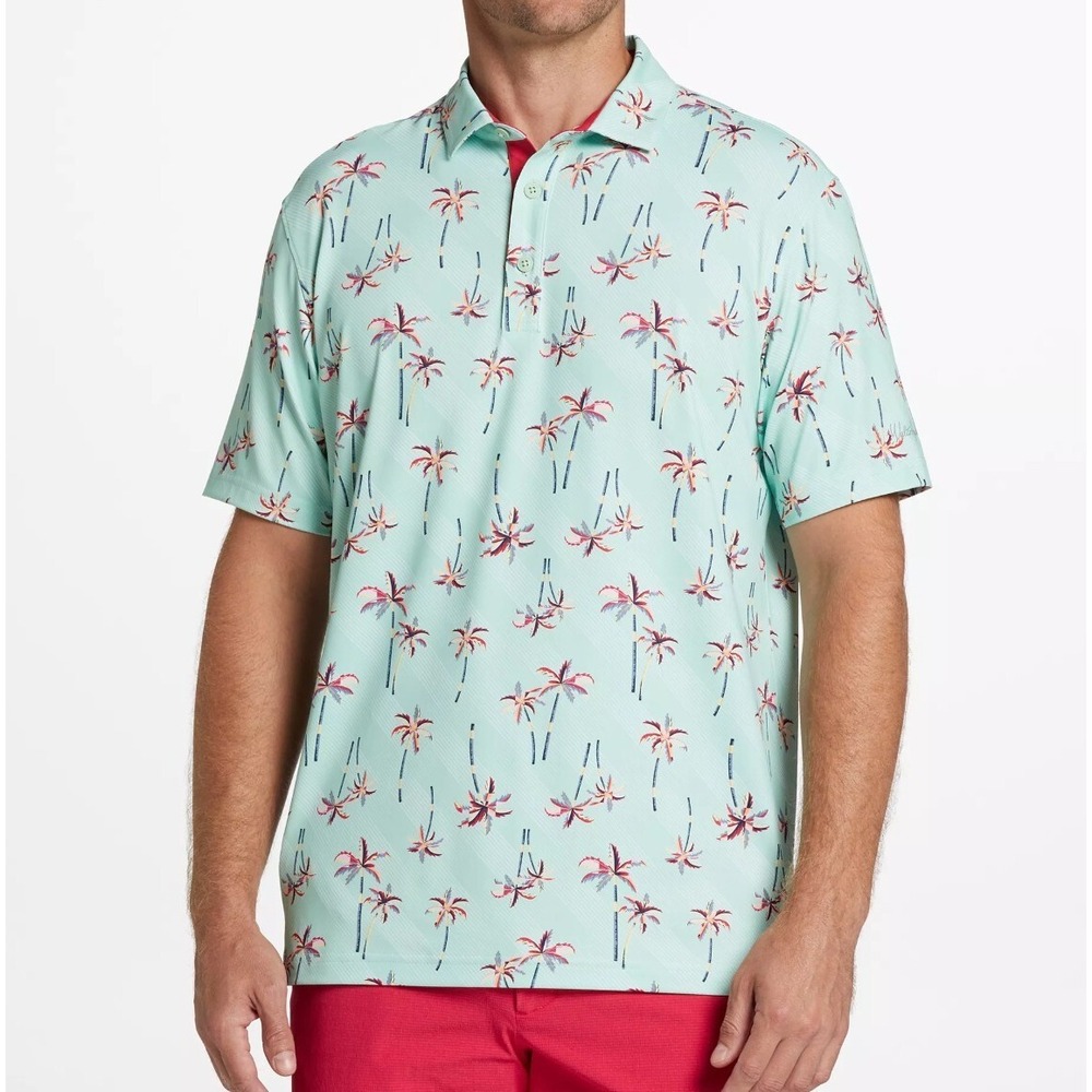 Walter Hagen Men's Performance 11 Remixed Palm Tree Golf Polo Shirt Small NEW